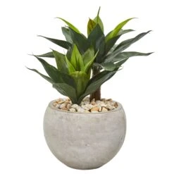 21” Agave Artificial Plant In Sand Colored Bowl -Artificial Flowers Sale artificial 21 agave artificial plant in sand colored bowl nearly natural 940385