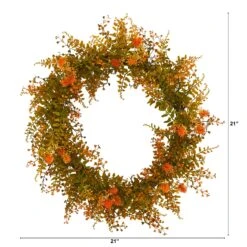 21” Autumn Fern Artificial Wreath -Artificial Flowers Sale artificial 21 autumn fern artificial wreath nearly natural 160686