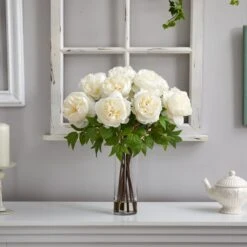 22” Artificial Peony Arrangement With Cylinder Glass Vase 7 22” Artificial Peony Arrangement With Cylinder Glass Vase -Artificial Flowers Sale artificial 22 artificial peony arrangement with cylinder glass vase arrangement nearly natural 230335