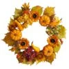 22” Autumn Hydrangea, Pumpkin And Sunflower Artificial Fall Wreath 2 22” Autumn Hydrangea, Pumpkin And Sunflower Artificial Fall Wreath -Artificial Flowers Sale artificial 22 autumn hydrangea pumpkin and sunflower artificial fall wreath nearly natural 431404