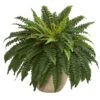22” Boston Fern Artificial Plant In Sandstone Planter -Artificial Flowers Sale artificial 22 boston fern artificial plant in sandstone planter nearly natural 467890