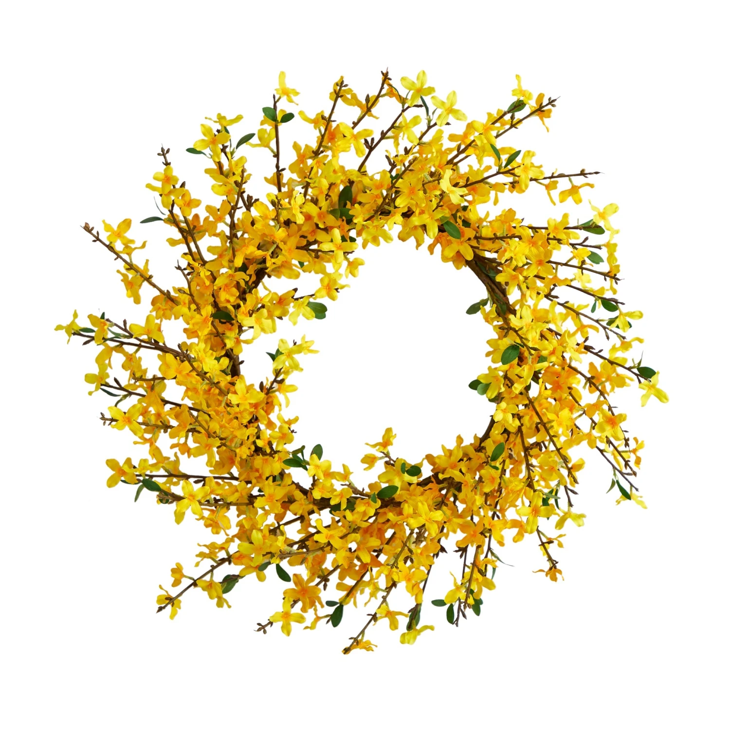 22” Forsythia Artificial Wreath 3 22” Forsythia Artificial Wreath