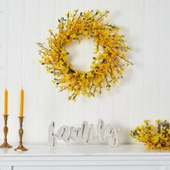 22” Forsythia Artificial Wreath 13 22” Forsythia Artificial Wreath -Artificial Flowers Sale artificial 22 forsythia artificial wreath nearly natural 717342