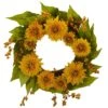 22" Golden Sunflower Wreath" -Artificial Flowers Sale artificial 22 golden sunflower wreath nearly natural 906641