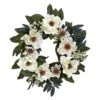 22" Magnolia Wreath" -Artificial Flowers Sale artificial 22 magnolia wreath nearly natural 350311