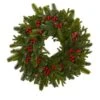 22” Pine, Pinecone And Berry Artificial Wreath 2 22” Pine, Pinecone And Berry Artificial Wreath -Artificial Flowers Sale artificial 22 pine pinecone and berry artificial wreath nearly natural 297399