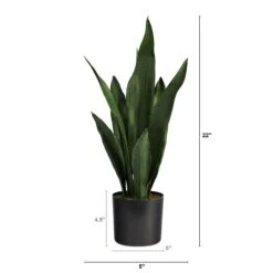 22” Sansevieria Artificial Plant -Artificial Flowers Sale artificial 22 sansevieria artificial plant nearly natural 914305