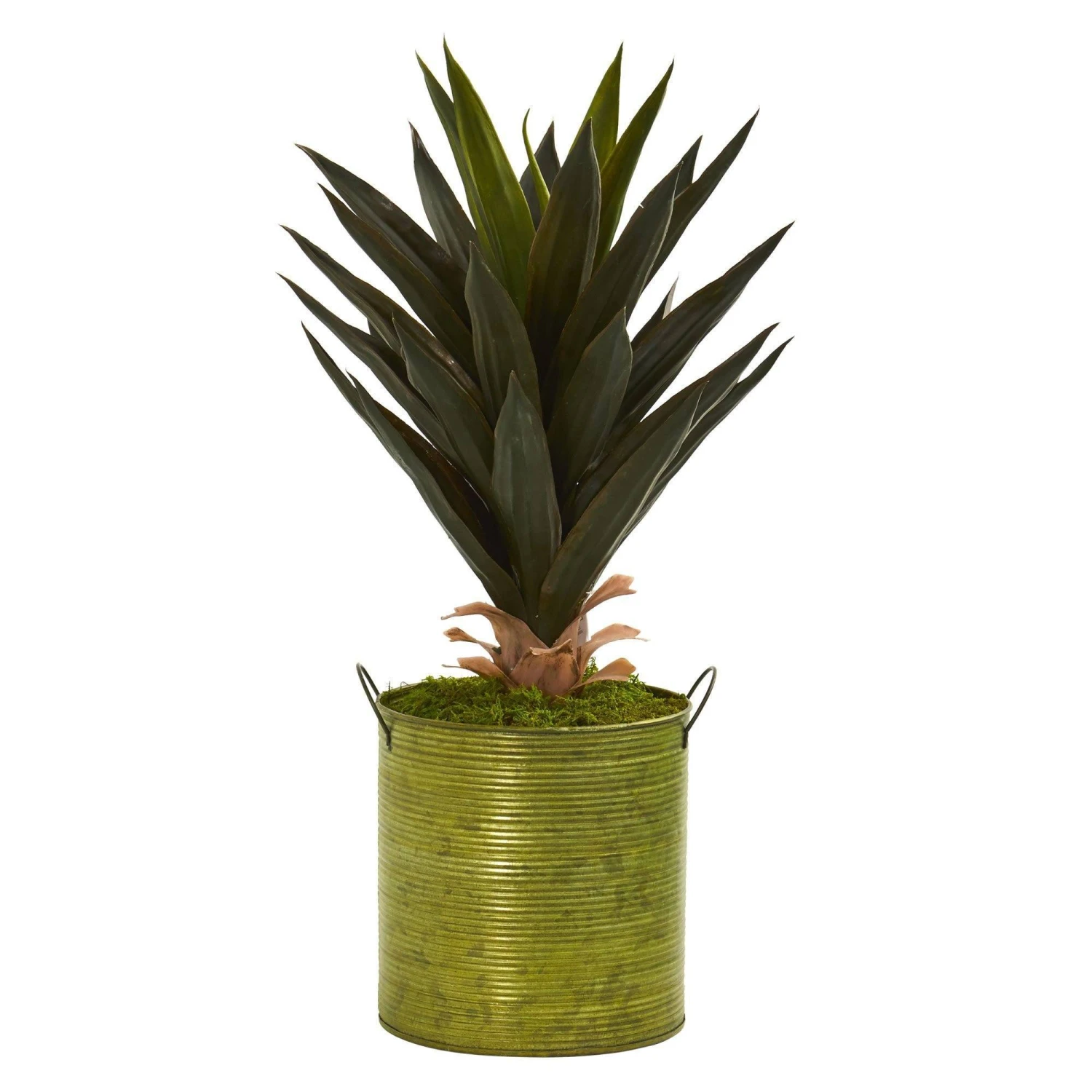 23” Agave Artificial Plant In Green Metal Planter 3 23” Agave Artificial Plant In Green Metal Planter