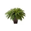 23” Artificial Boston Fern Plant With Tapered Bronze Square Metal Planter DIY KIT -Artificial Flowers Sale artificial 23 artificial boston fern plant with tapered bronze square metal planter diy kit plant in planter nearly natural 218829