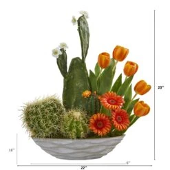 23” Cactus Floral Garden Artificial Arrangement -Artificial Flowers Sale artificial 23 cactus floral garden artificial arrangement nearly natural 866917