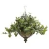 23” Dusty Miller Artificial Plant In Hanging Bowl -Artificial Flowers Sale artificial 23 dusty miller artificial plant in hanging bowl nearly natural 955873