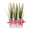 23” Grass & Lily Artificial Arrangement -Artificial Flowers Sale artificial 23 grass lily artificial arrangement nearly natural 664960