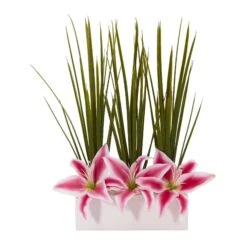 23” Grass & Lily Artificial Arrangement