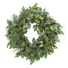 23” Mix Royal Ruscus, Fittonia And Berries Artificial Wreath -Artificial Flowers Sale artificial 23 mix royal ruscus fittonia and berries artificial wreath nearly natural 823178