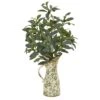 23” Olive Artificial Plant In Vase In Floral Pitcher -Artificial Flowers Sale artificial 23 olive artificial plant in vase in floral pitcher nearly natural 705706