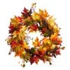 24” Autumn Maple Leaf And Berries Artificial Fall Wreath With Twig Base -Artificial Flowers Sale artificial 24 autumn maple leaf and berries artificial fall wreath with twig base nearly natural 155413