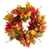 24” Autumn Maple Leaf And Berries Fall Artificial Wreath 1 24” Autumn Maple Leaf And Berries Fall Artificial Wreath -Artificial Flowers Sale artificial 24 autumn maple leaf and berries fall artificial wreath nearly natural 375829