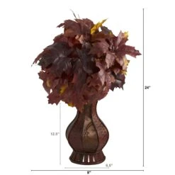 24” Autumn Maple Leaf Artificial Plant In Decorative Planter 10 24” Autumn Maple Leaf Artificial Plant In Decorative Planter -Artificial Flowers Sale artificial 24 autumn maple leaf artificial plant in decorative planter nearly natural 645275
