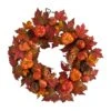 24” Autumn Maple Leaves, Pumpkin, Pinecone And Berries Artificial Fall Wreath 2 24” Autumn Maple Leaves, Pumpkin, Pinecone And Berries Artificial Fall Wreath -Artificial Flowers Sale artificial 24 autumn maple leaves pumpkin pinecone and berries artificial fall wreath nearly natural 311554