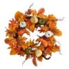 24” Autumn Pumpkin, Gourd And Berries In Assorted Colors Artificial Fall Wreath -Artificial Flowers Sale artificial 24 autumn pumpkin gourd and berries in assorted colors artificial fall wreath nearly natural 815492