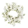 24” White Flower Blossom Wreath -Artificial Flowers Sale artificial 24 cherry blossom wreath nearly natural 187286