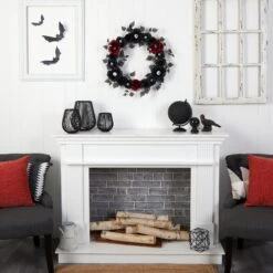 24” Eyeball Rose Halloween Artificial Wreath 9 24” Eyeball Rose Halloween Artificial Wreath -Artificial Flowers Sale artificial 24 eyeball rose halloween artificial wreath nearly natural 775392