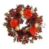 24” Fall Dahlia, Golden Apple, Oak Leaf And Berries Autumn Artificial Wreath 2 24” Fall Dahlia, Golden Apple, Oak Leaf And Berries Autumn Artificial Wreath -Artificial Flowers Sale artificial 24 fall dahlia golden apple oak leaf and berries autumn artificial wreath nearly natural 771795