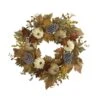 24” Fall Pumpkins, Pine Cones And Berries Artificial Wreath -Artificial Flowers Sale artificial 24 fall pumpkins pine cones and berries artificial wreath nearly natural 431122