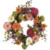 24" Mixed Peony Wreath