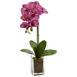20” Orchid Phalaenopsis In Vase 7 20” Orchid Phalaenopsis In Vase -Artificial Flowers Sale artificial 24 orchid phalaenopsis artificial arrangement in vase nearly natural purple cream 962020
