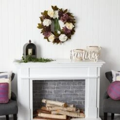 24” Artificial Peony, Dahlia And Hydrangea Wreath -Artificial Flowers Sale artificial 24 peony dahlia and hydrangea artificial wreath nearly natural 846586