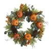 24” Pumpkins, Pine Cones And Berries Fall Artificial Wreath