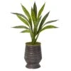 24” Sansevieria Artificial Plant In Decorative Planter -Artificial Flowers Sale artificial 24 sansevieria artificial plant in decorative planter nearly natural 668006