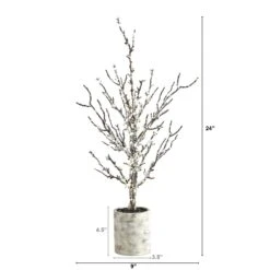 24” Snowed Twig Artificial Christmas Tree In Decorative Planter 6 24” Snowed Twig Artificial Christmas Tree In Decorative Planter -Artificial Flowers Sale artificial 24 snowed twig artificial tree in decorative planter nearly natural 207091