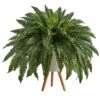 2.5’ Boston Fern Artificial Plant In White Planter With Legs -Artificial Flowers Sale artificial 25 boston fern artificial plant in white planter with legs nearly natural 976470
