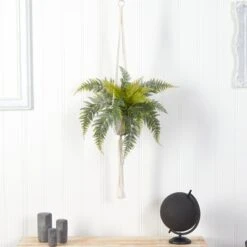 25” Fern Hanging Artificial Plant In Decorative Basket 8 25” Fern Hanging Artificial Plant In Decorative Basket -Artificial Flowers Sale artificial 25 fern hanging artificial plant in decorative basket nearly natural 228888