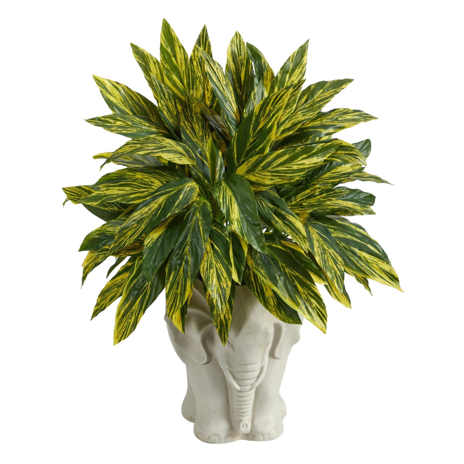 25” Tradescantia Artificial Plant In White Elephant Shaped Planter (Real Touch) 3 25” Tradescantia Artificial Plant In White Elephant Shaped Planter (Real Touch)