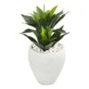 26” Double Agave Artificial Plant In White Planter 1 26” Double Agave Artificial Plant In White Planter -Artificial Flowers Sale artificial 26 double agave artificial plant in white planter nearly natural 624114