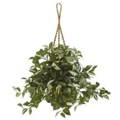 26” Florida Beauty Artificial Plant In Hanging Basket
