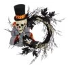 26" Halloween Dapper Skeleton Wreath" -Artificial Flowers Sale artificial 26 halloween dapper skeleton wreath nearly natural 605434