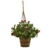 26” Variegated Holly Artificial Plant In Hanging Basket (Real Touch) -Artificial Flowers Sale artificial 26 variegated holly artificial plant in hanging basket real touch nearly natural 159148