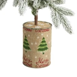 28” Flocked Christmas Artificial Tree In Decorative Planter -Artificial Flowers Sale artificial 28 flocked christmas artificial tree in decorative planter nearly natural 888955