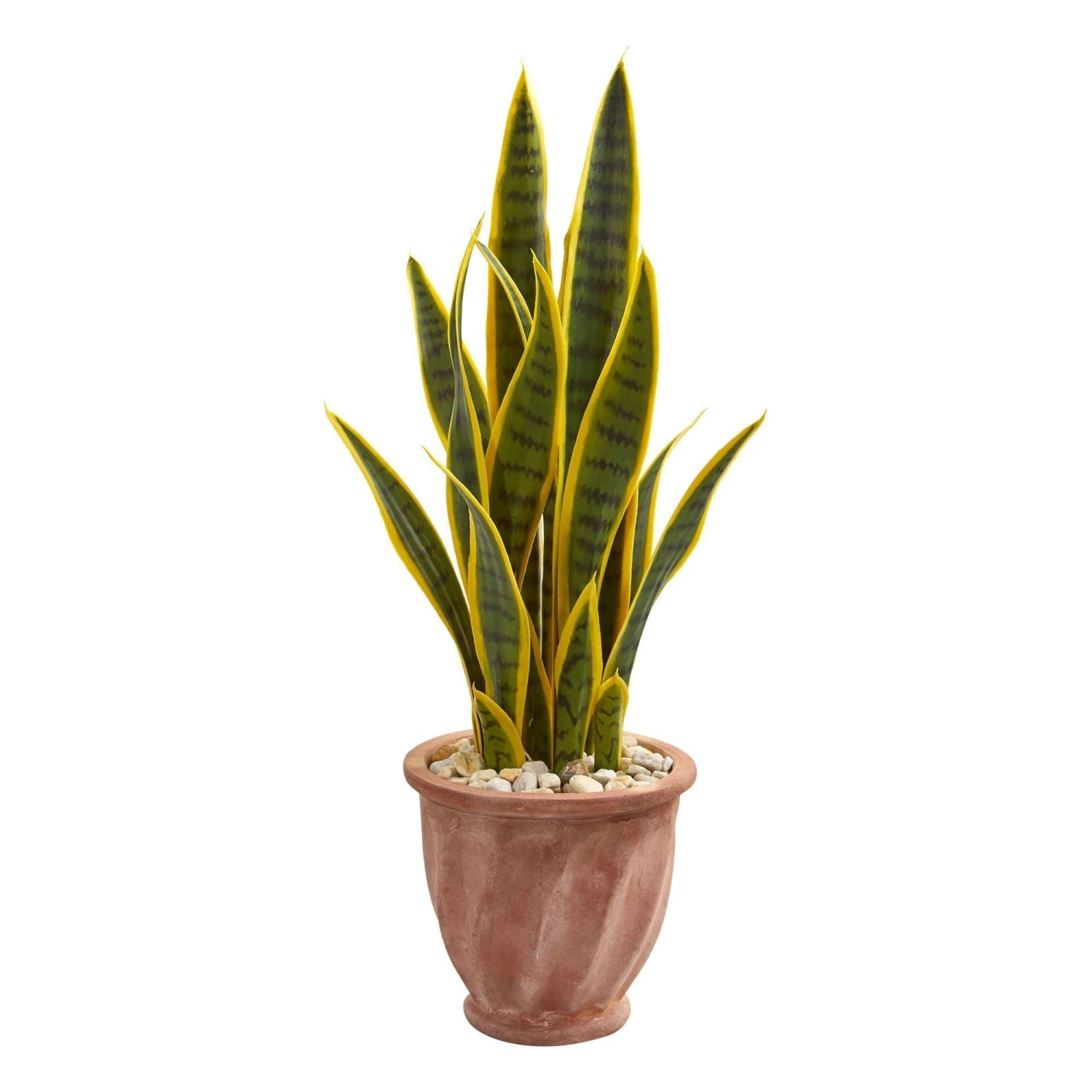 28” Sansevieria Artificial Plant In Terra Cotta Planter 3 28” Sansevieria Artificial Plant In Terra Cotta Planter