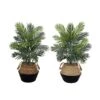 3' Artificial Areca Palm Tree With Handmade Jute & Cotton Basket DIY KIT - Set Of 2 -Artificial Flowers Sale artificial 3 artificial areca palm tree with handmade jute cotton basket diy kit set of 2 plant in planter nearly natural 290580