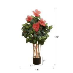 3’ Artificial Hibiscus Tree -Artificial Flowers Sale artificial 3 artificial hibiscus tree tree nearly natural 575603