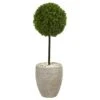 3’ Boxwood Ball Topiary Artificial Tree In Oval Planter UV Resistant (Indoor/Outdoor) -Artificial Flowers Sale artificial 3 boxwood ball topiary artificial tree in oval planter uv resistant indooroutdoor nearly natural 490306