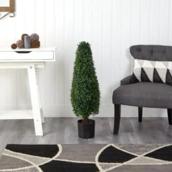 3’ Boxwood Tower Topiary UV Resistant(Indoor/Outdoor) -Artificial Flowers Sale artificial 3 boxwood tower topiary uv resistant indooroutdoor nearly natural 538078