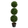 3’ Boxwood Triple Ball Topiary Artificial Tree (Indoor/Outdoor) -Artificial Flowers Sale artificial 3 boxwood triple ball topiary artificial tree indooroutdoor nearly natural 586486