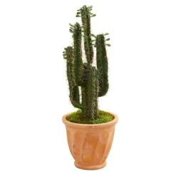 3’ Cactus Artificial Plant In Terra Cotta Planter