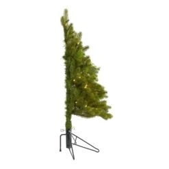 3' Cambridge Spruce Flat Back Artificial Christmas Tree With 50 Warm White (Multifunction) LED Lights And 113 Bendable Branches -Artificial Flowers Sale artificial 3 cambridge spruce flat back artificial christmas tree with 50 warm white multifunction led light nearly natural 422834